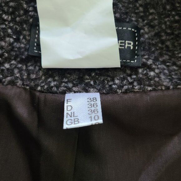 Lener Cordier Wool Coat FR 38 US M Bouclé Gray Long Overcoat Made in France - Picture 7 of 10